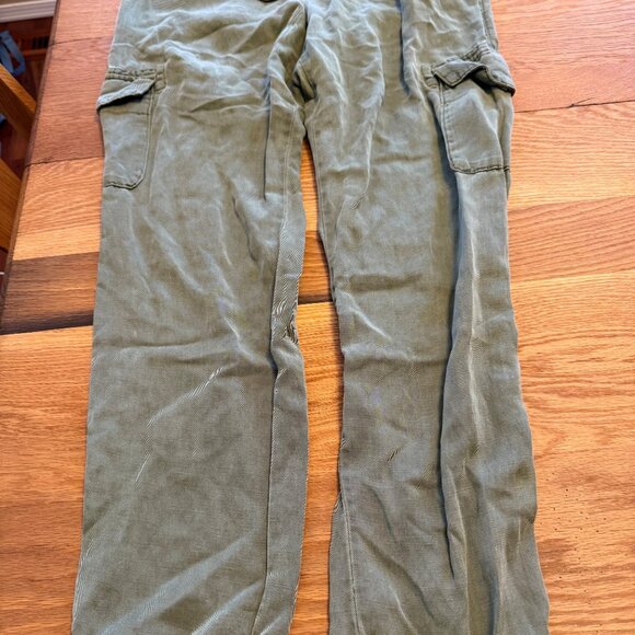 Green cotton Cargo Pants - Picture 2 of 4